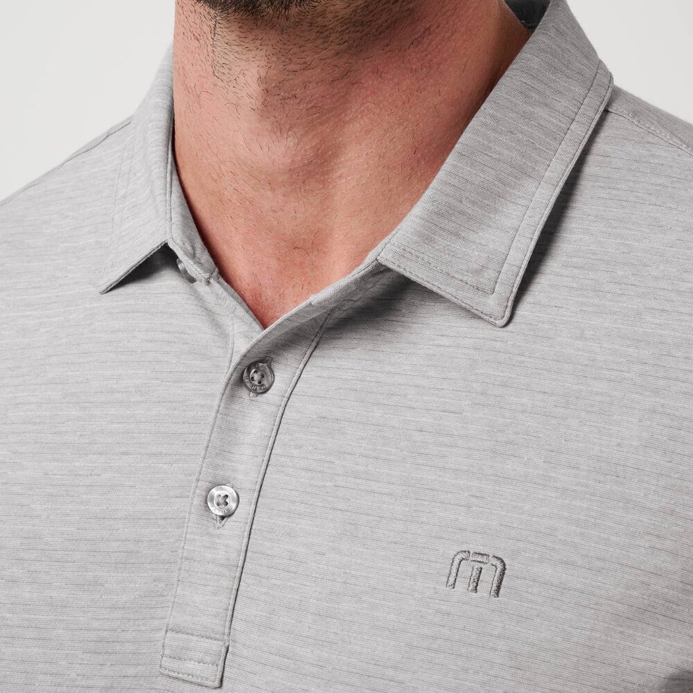 NWT Travis Mathew HEATER golf polo shirt LIGHT GREY microchip travismathew NEW - Picture 3 of 4